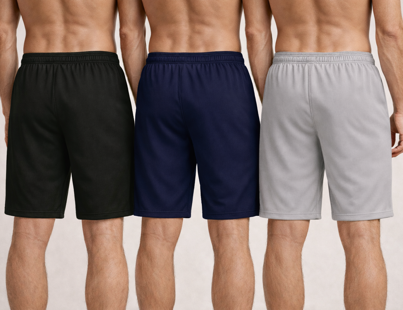 Mens sports gym shorts pack of 3