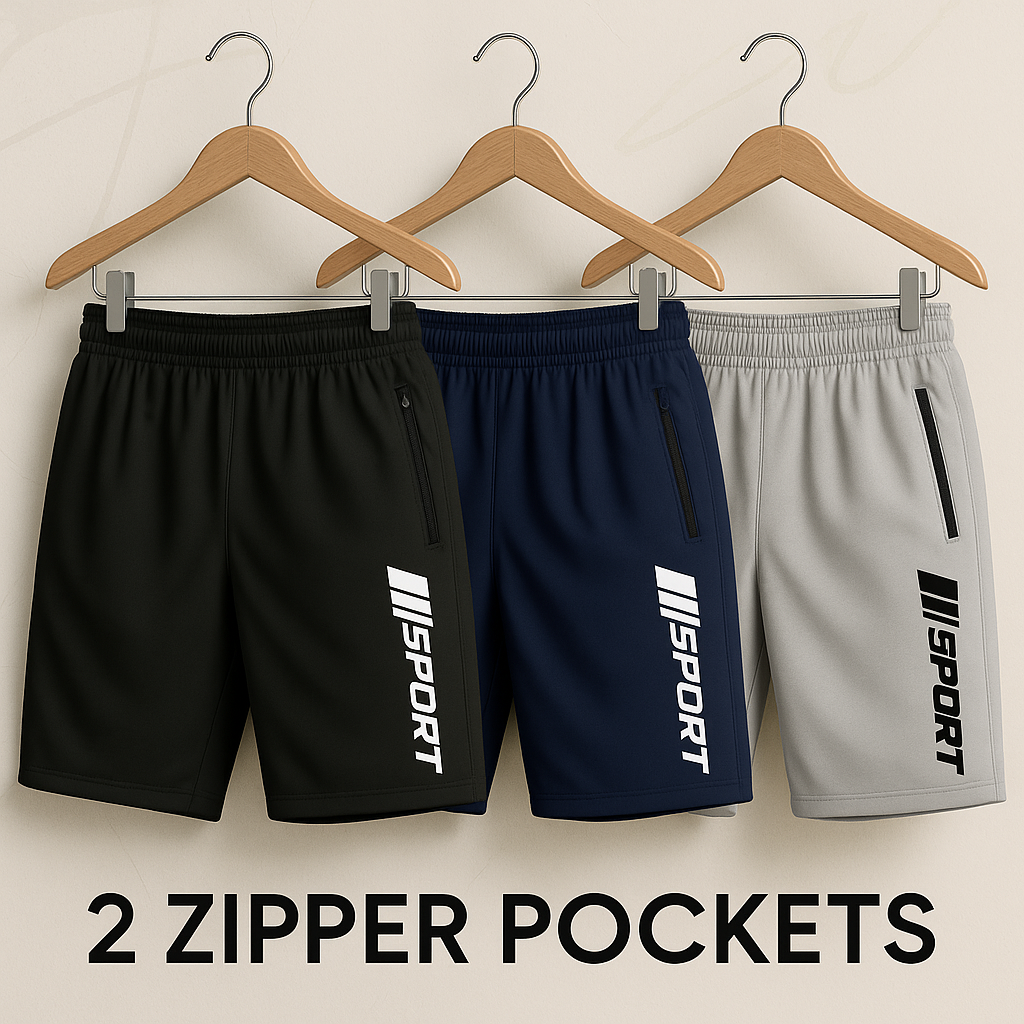 Mens sports gym shorts pack of 3