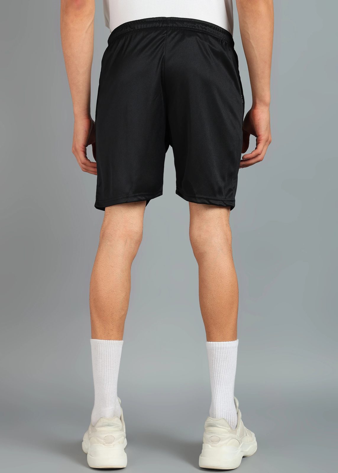 LEEMAK Men’s Regular Fit Sports Shorts with 2 Zipper Pockets